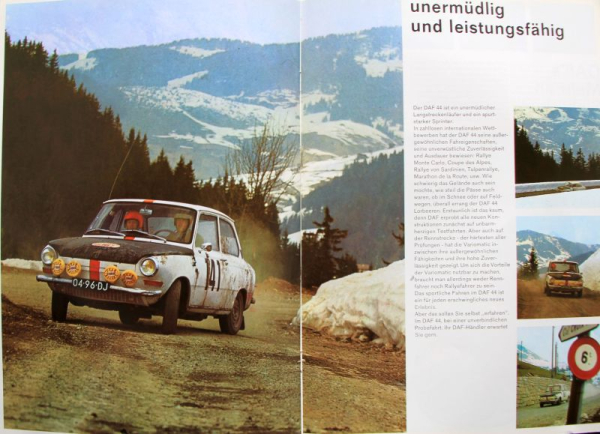 DAF 44 Modelprogram 1971 Carbrochure (6591)